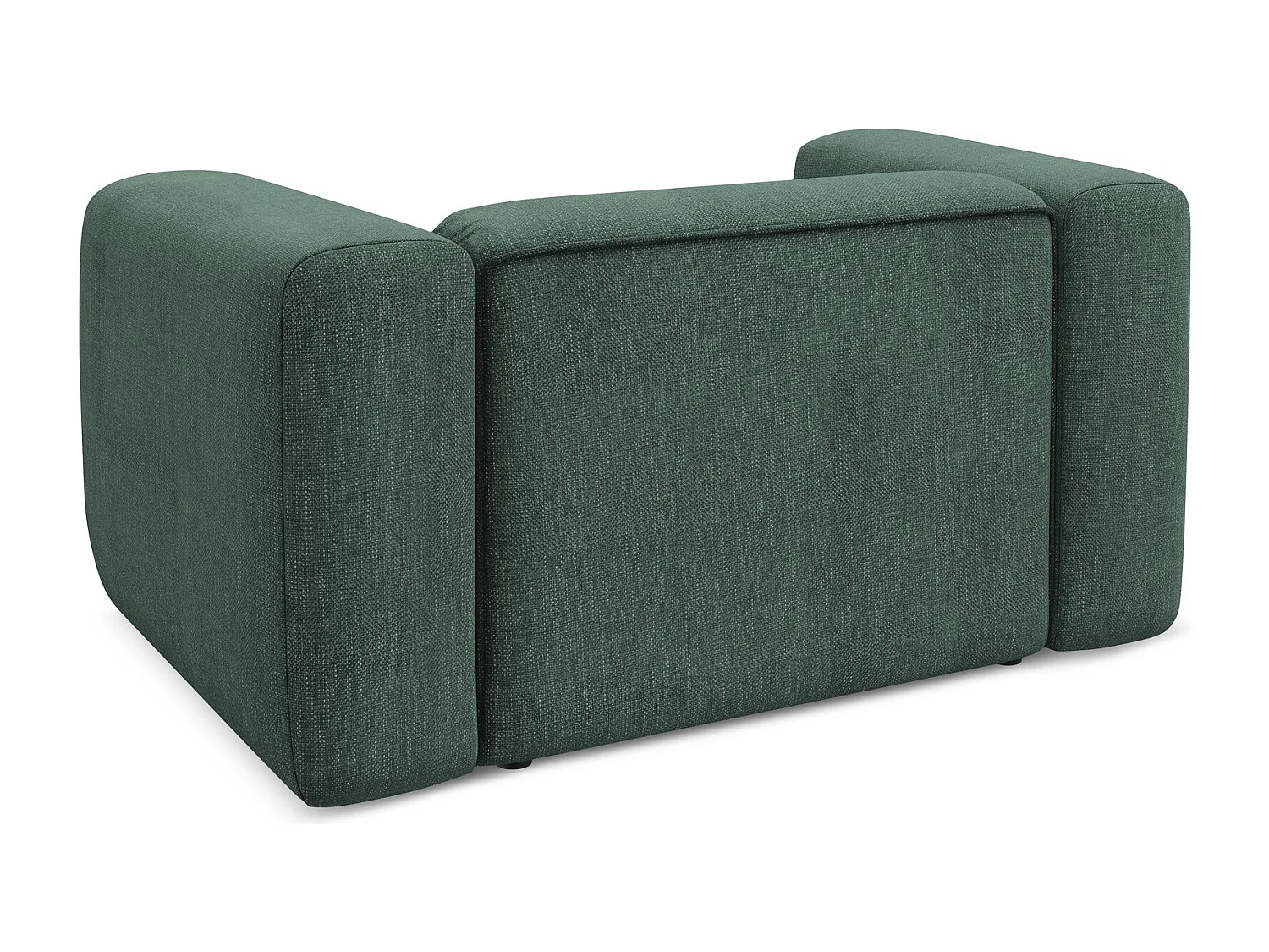 Fauteuil en tissu chenille - vert - EKAHI