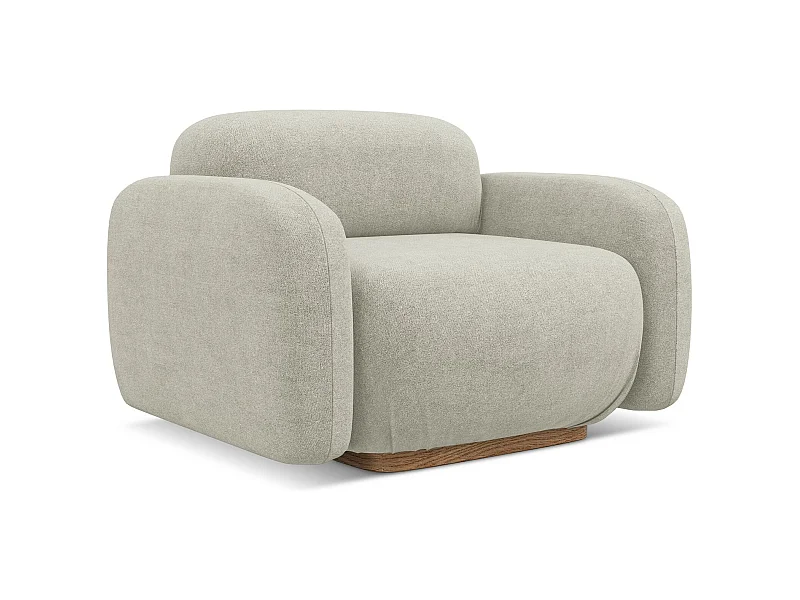 Sessel - - Bouclé - Hell beige - AILANI