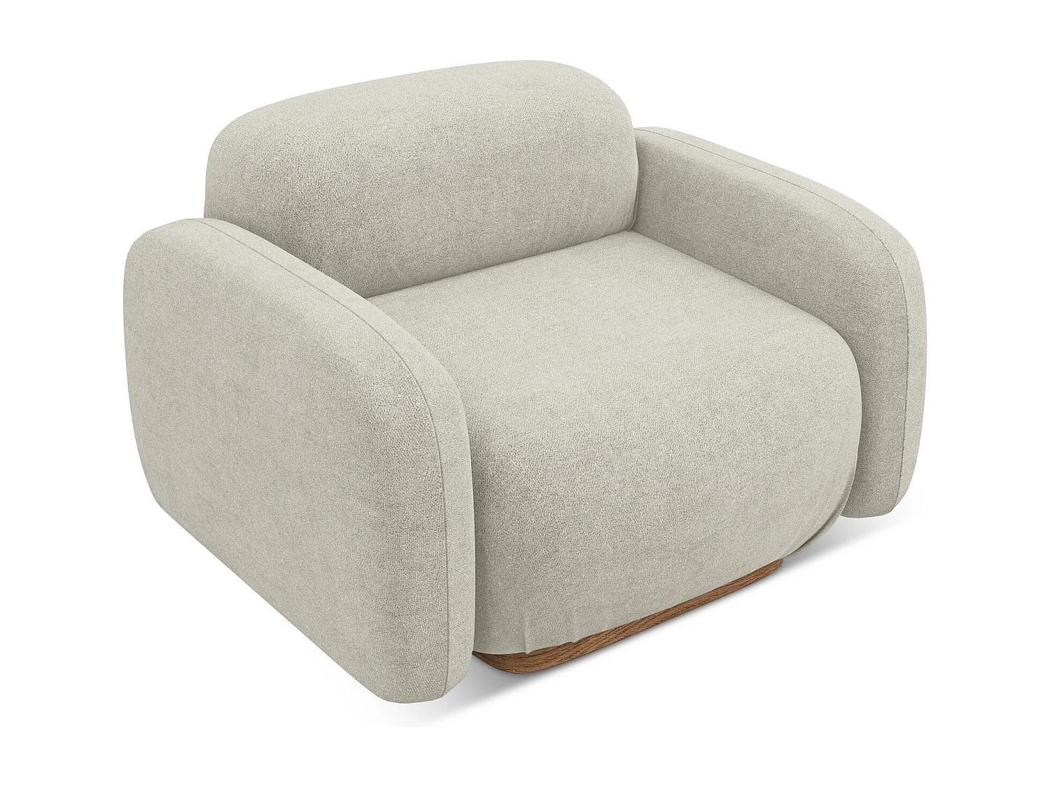 Sessel - - Bouclé - Hell beige - AILANI