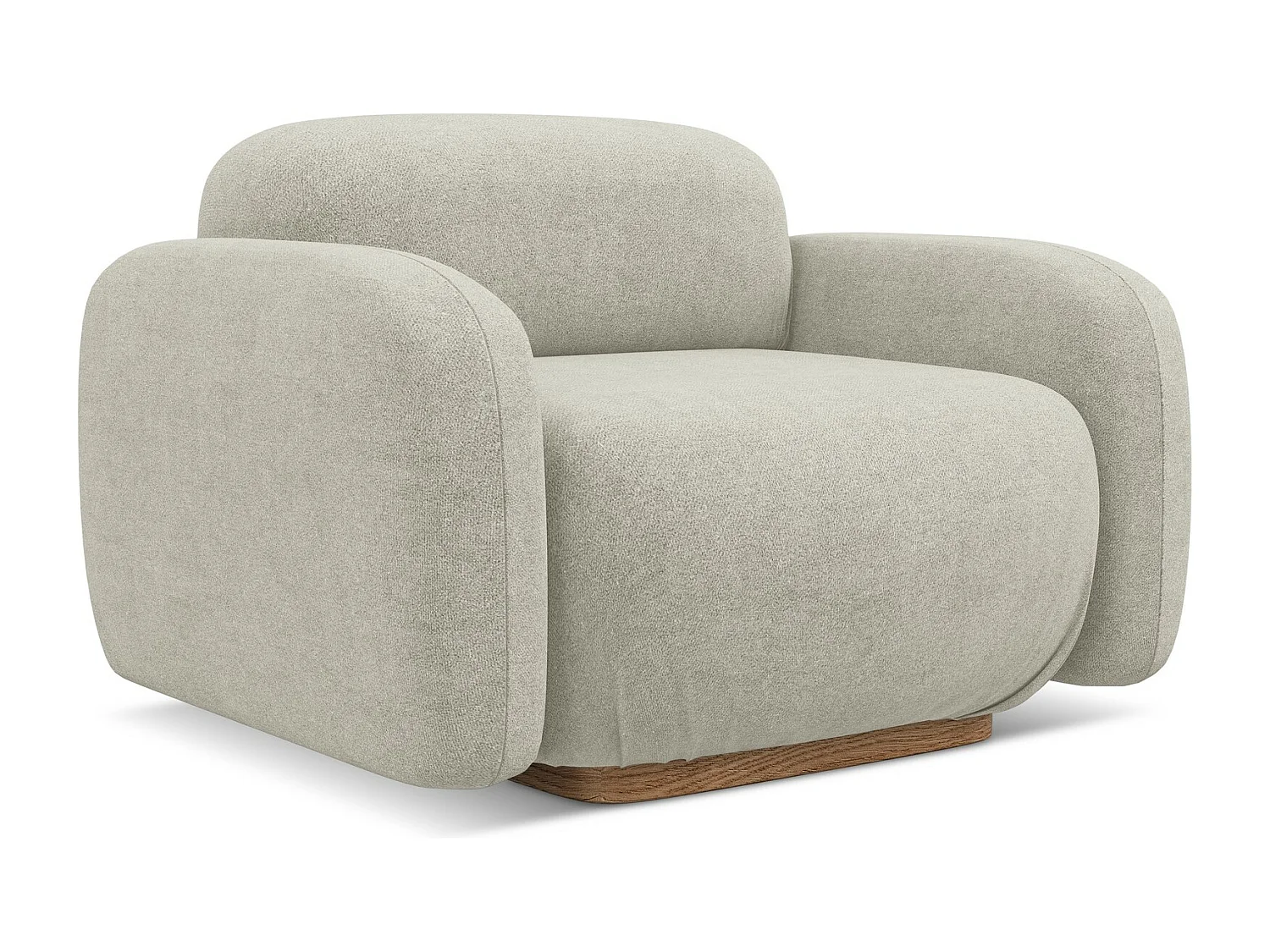 Sessel - - Bouclé - Hell beige - AILANI