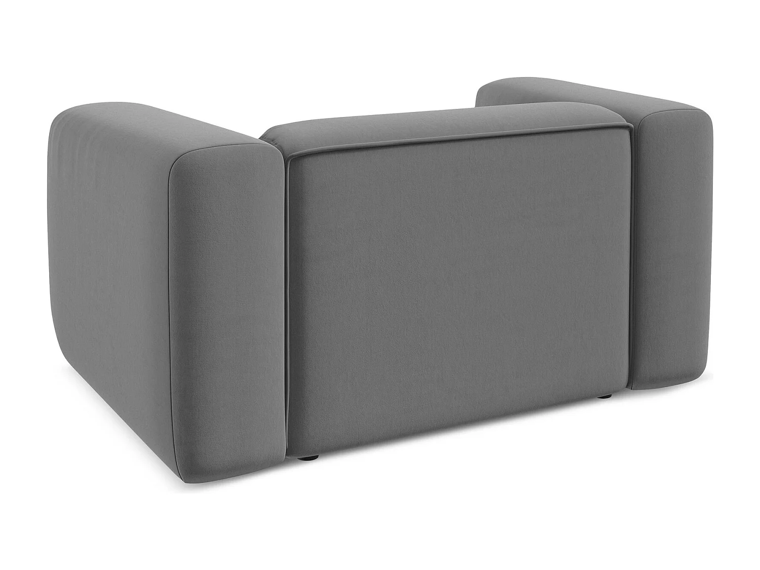 Fauteuil van grijs velours - EKAHI