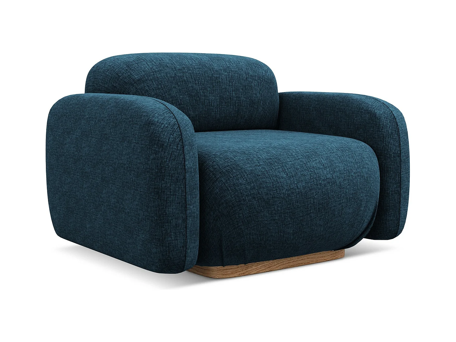 Sessel - - Chenille - Königsblau - AILANI