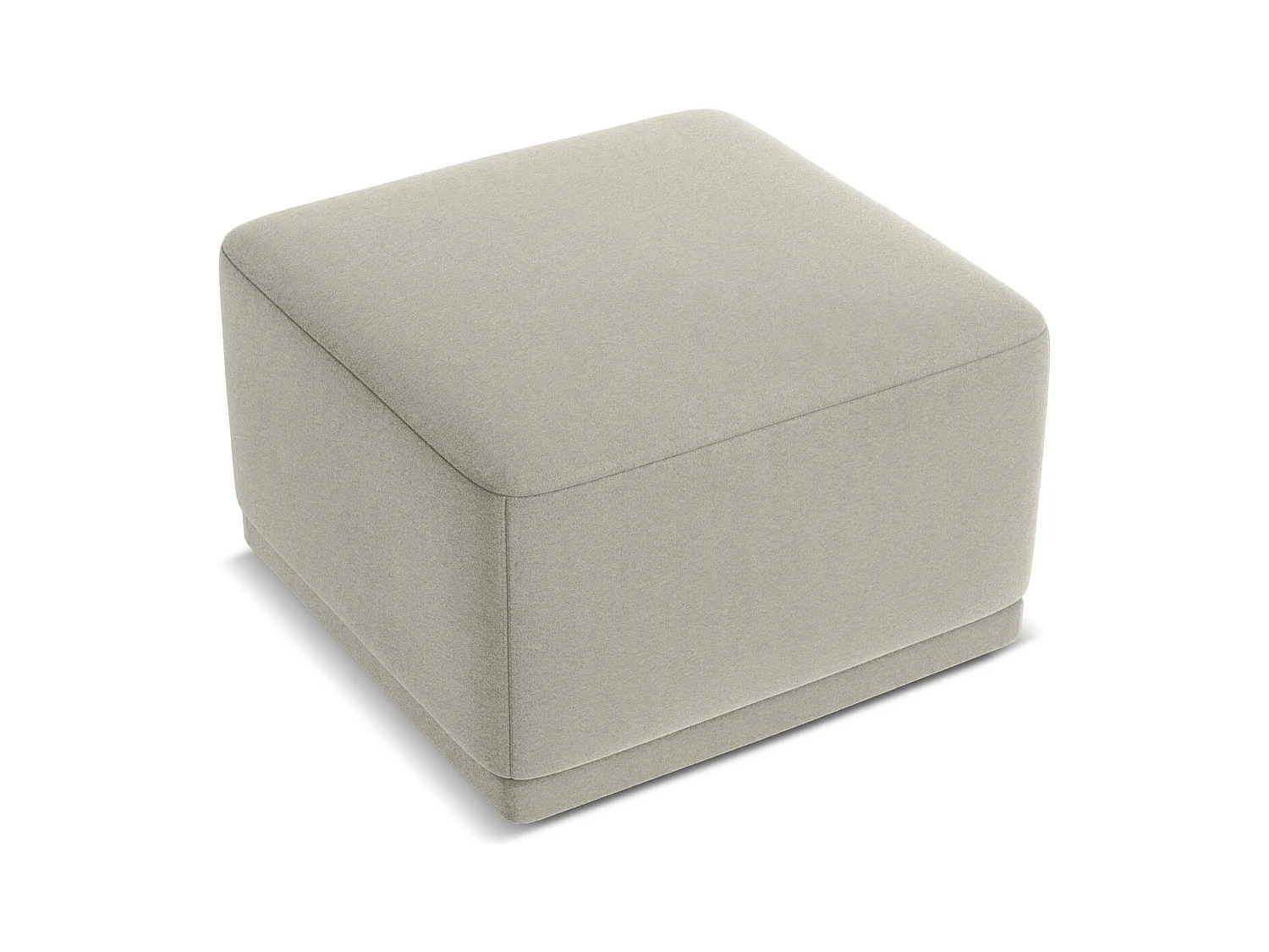 Puf de terciopelo perla - KAILA