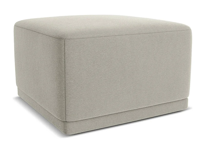 Pouf en velours - perle - KAILA