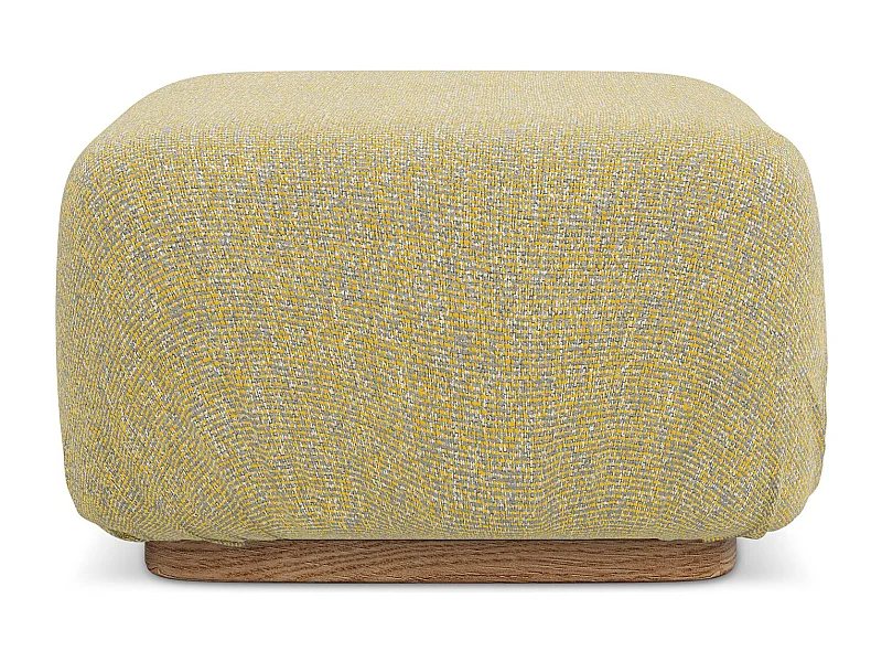 Pouf en tissu texturé - moutarde - AILANI