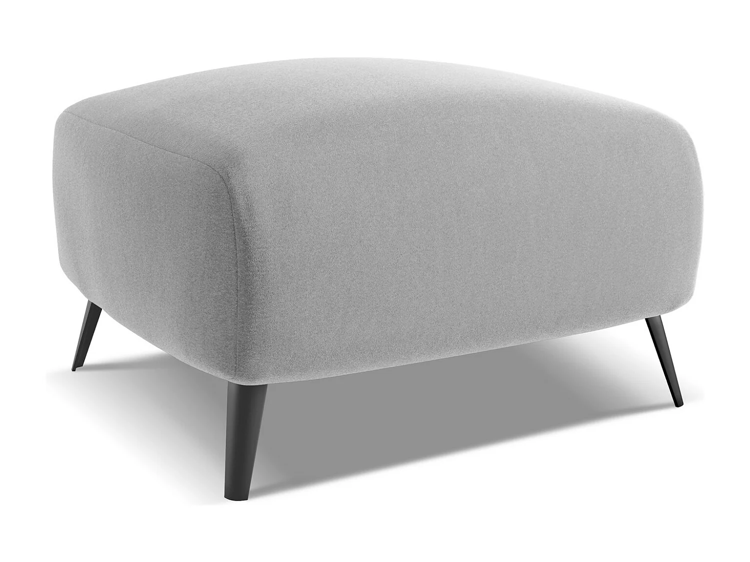 Pouf - Hocker - Samt - Grau - MALIE