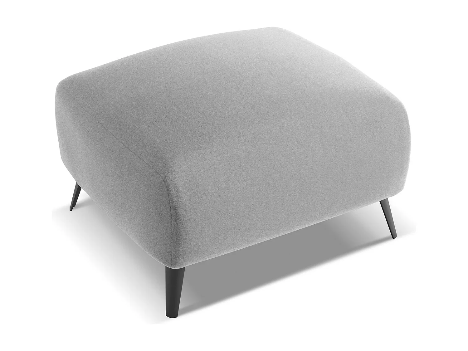Pouf - Hocker - Samt - Grau - MALIE