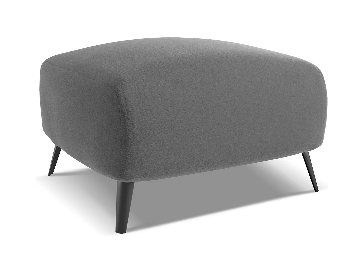 Pouf - Hocker - Samt - Grau - MALIE
