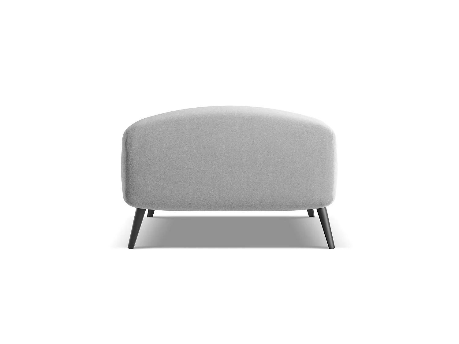 Pouf en velours - gris - GENOVA