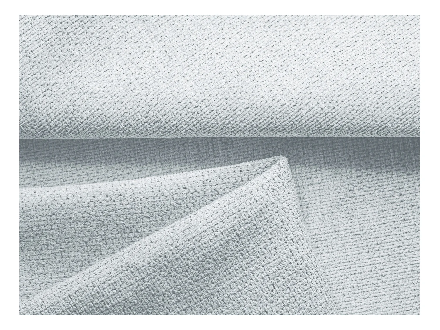 Pouf - Hocker - Chenille - Hellblau - MALIE