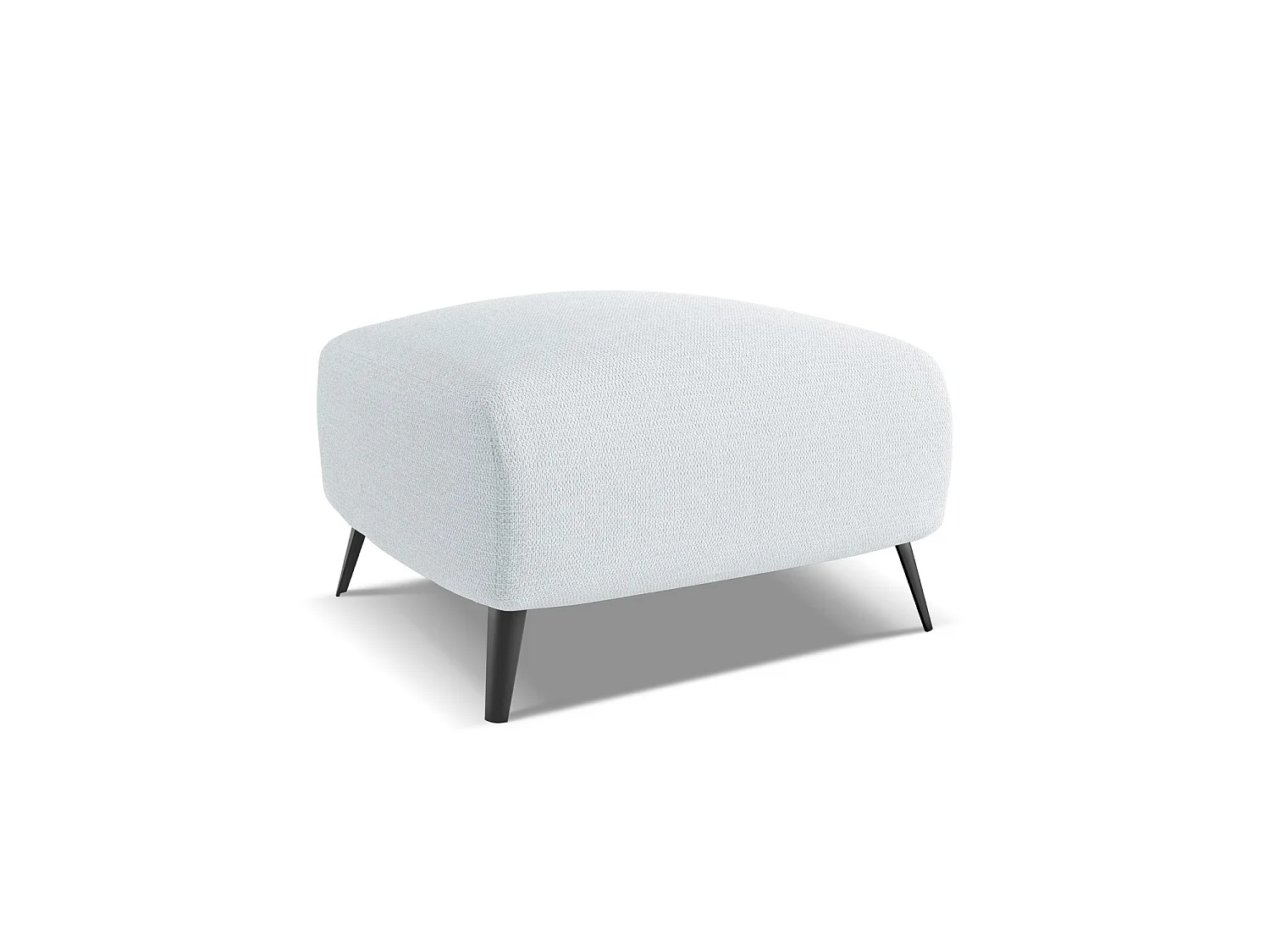 Pouf en tissu chenille - bleu clair - GENOVA