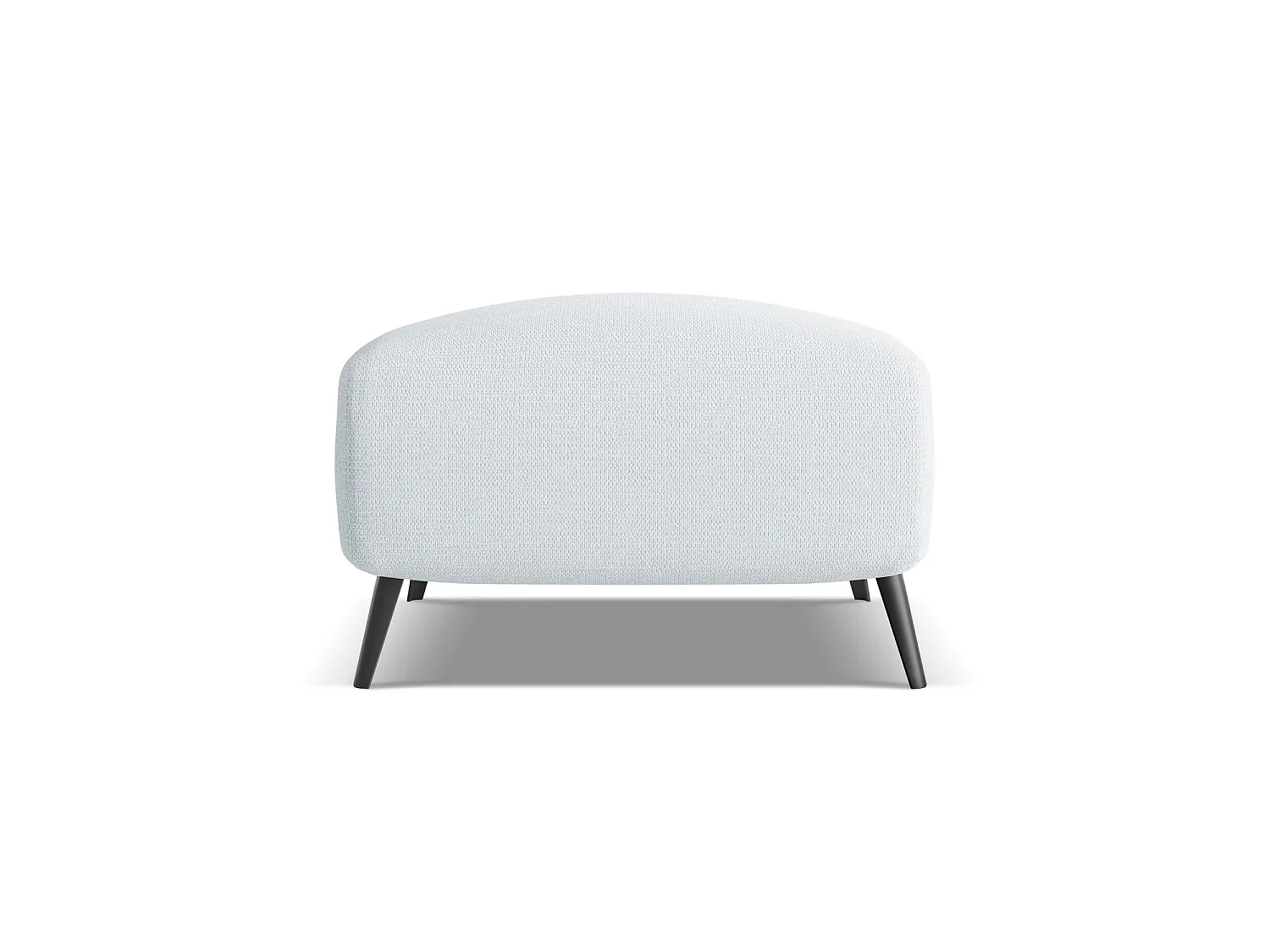 Pouf en tissu chenille - bleu clair - GENOVA