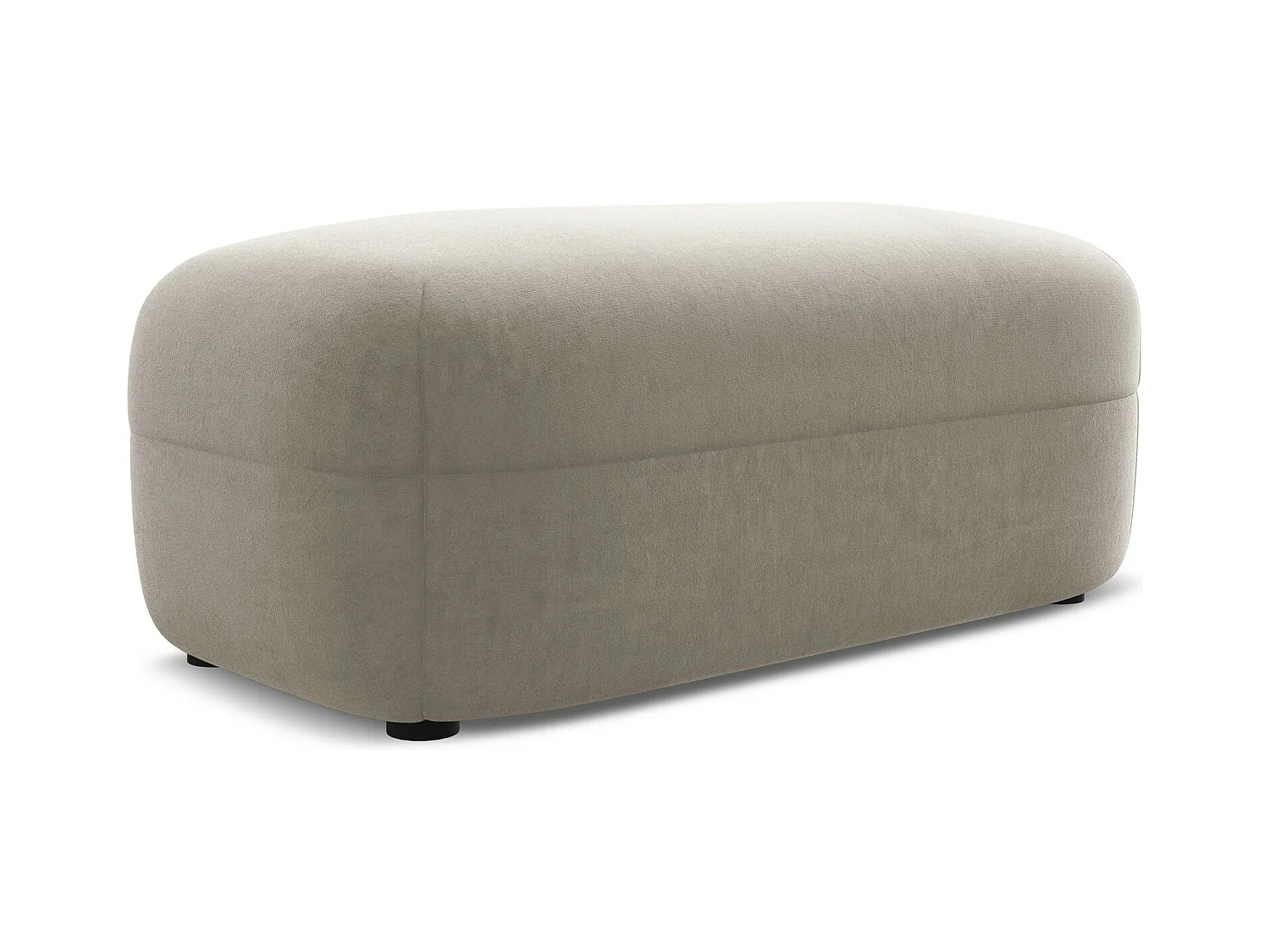 Pouf - Hocker - Samt - Taupe - MOANA