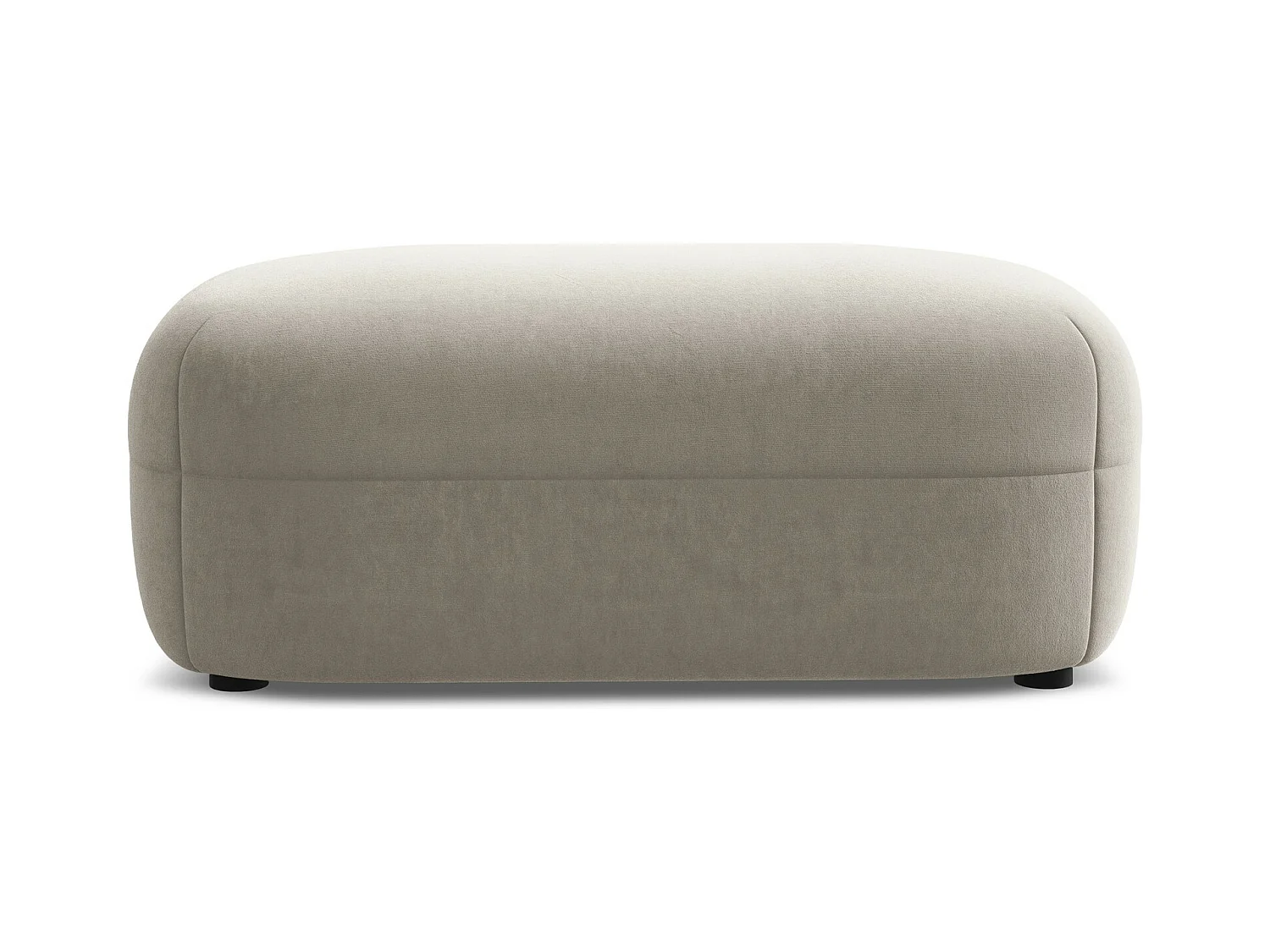 Pouf - Hocker - Samt - Taupe - MOANA