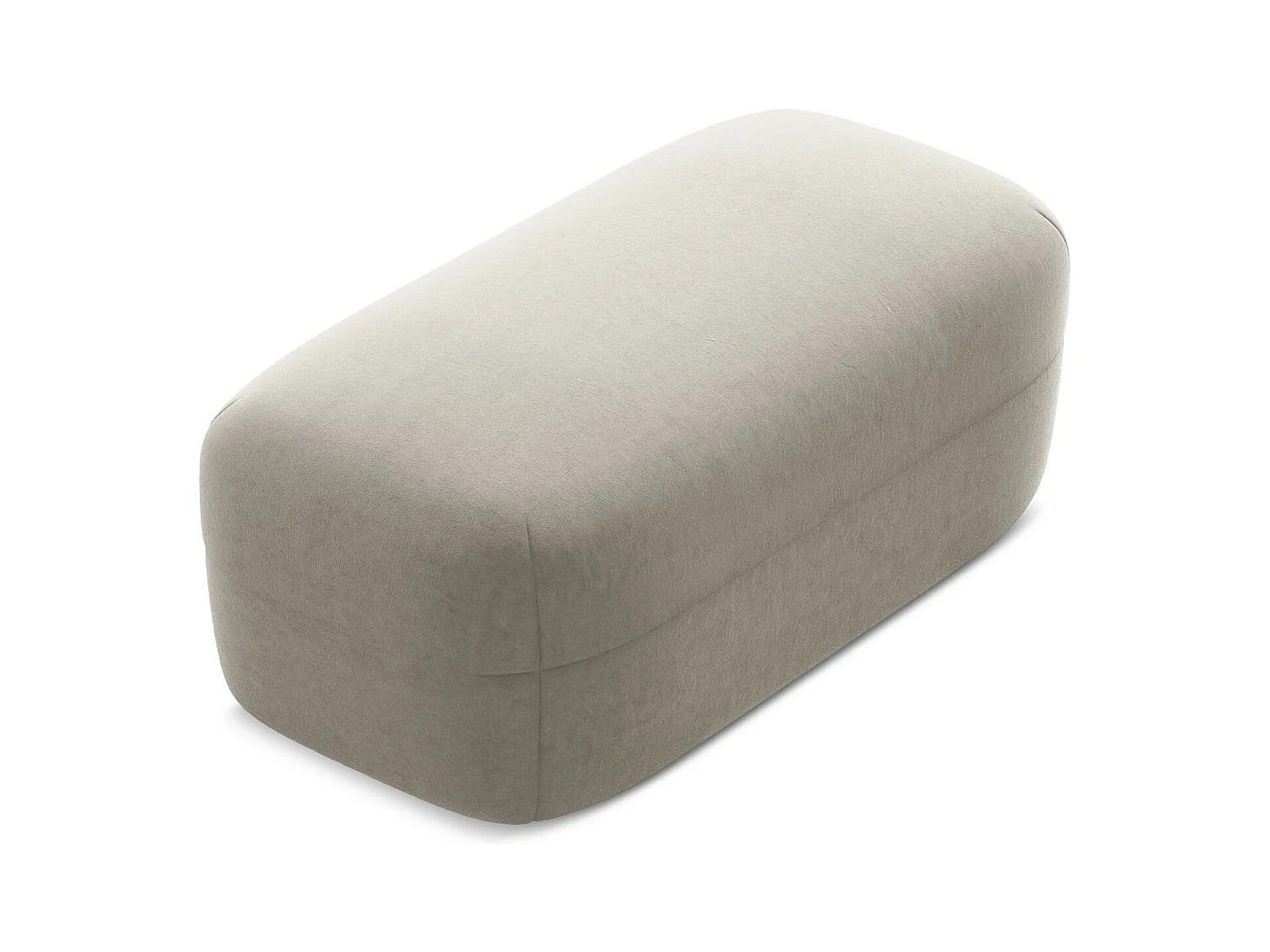 Pouf - Hocker - Samt - Taupe - MOANA
