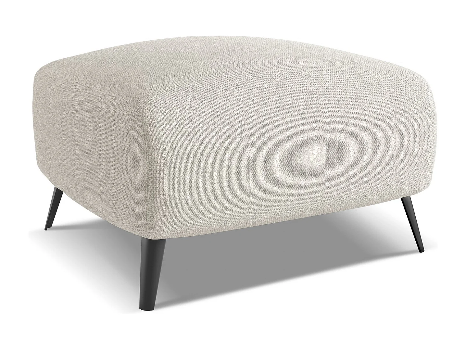 Pouf - Hocker - Chenille - Silber - MALIE