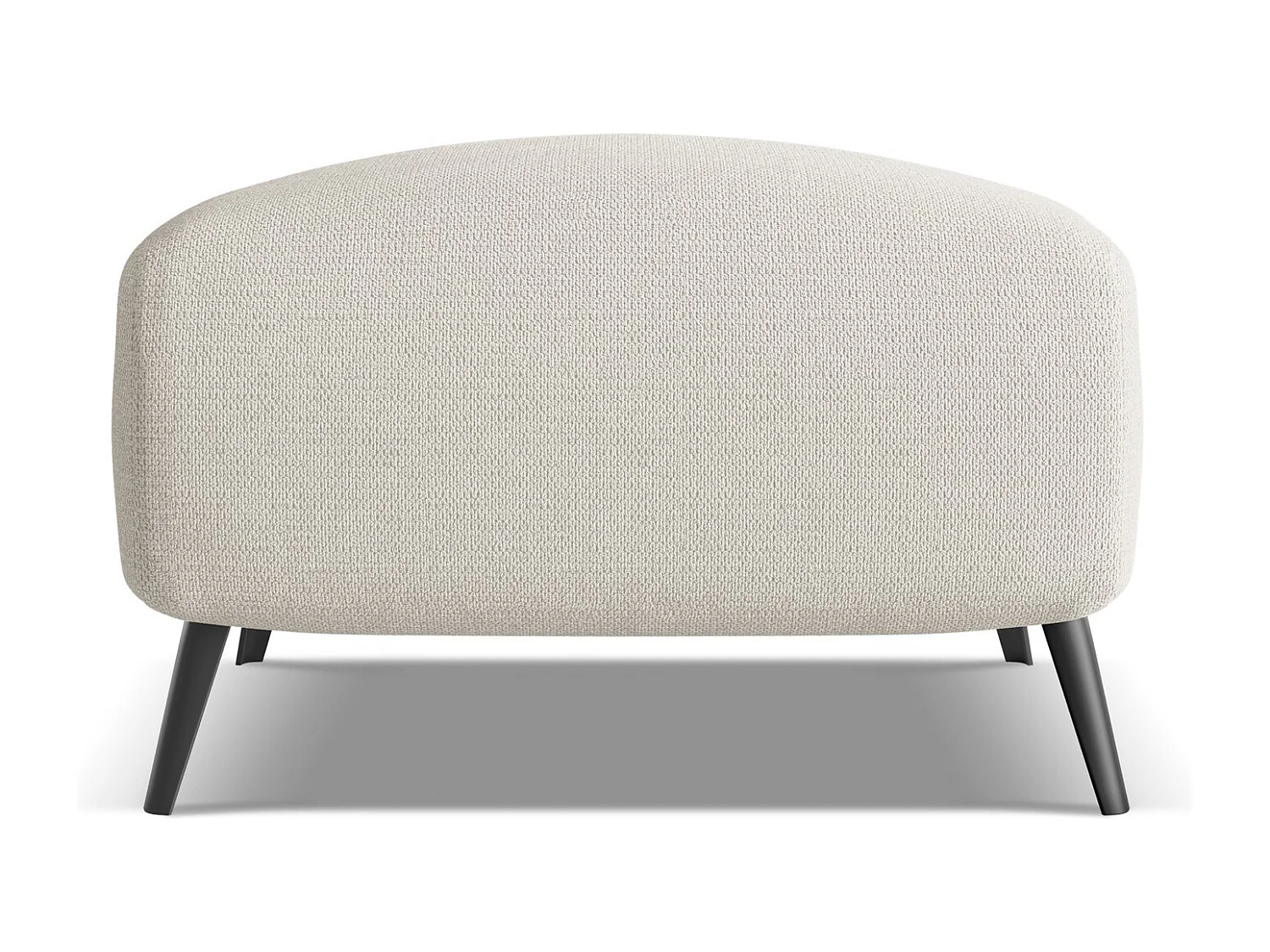 Pouf - Hocker - Chenille - Silber - MALIE