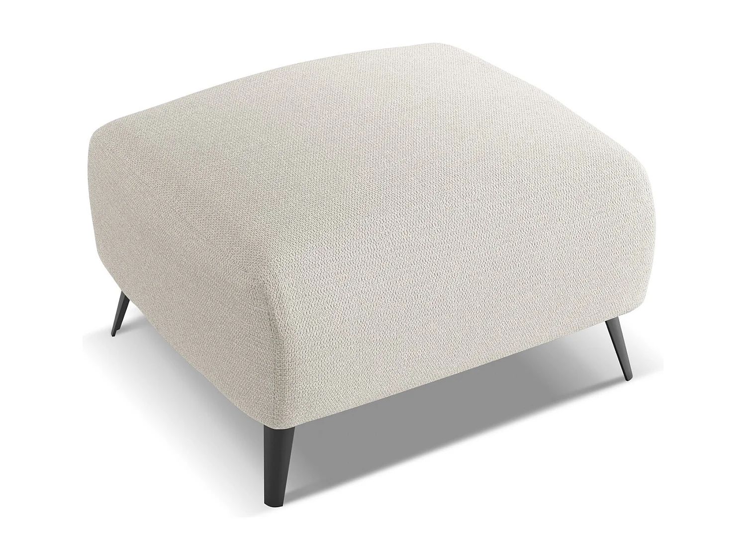 Pouf - Hocker - Chenille - Silber - MALIE