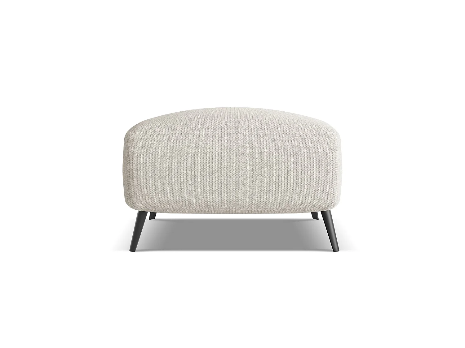 Pouf en tissu chenille - argent - GENOVA