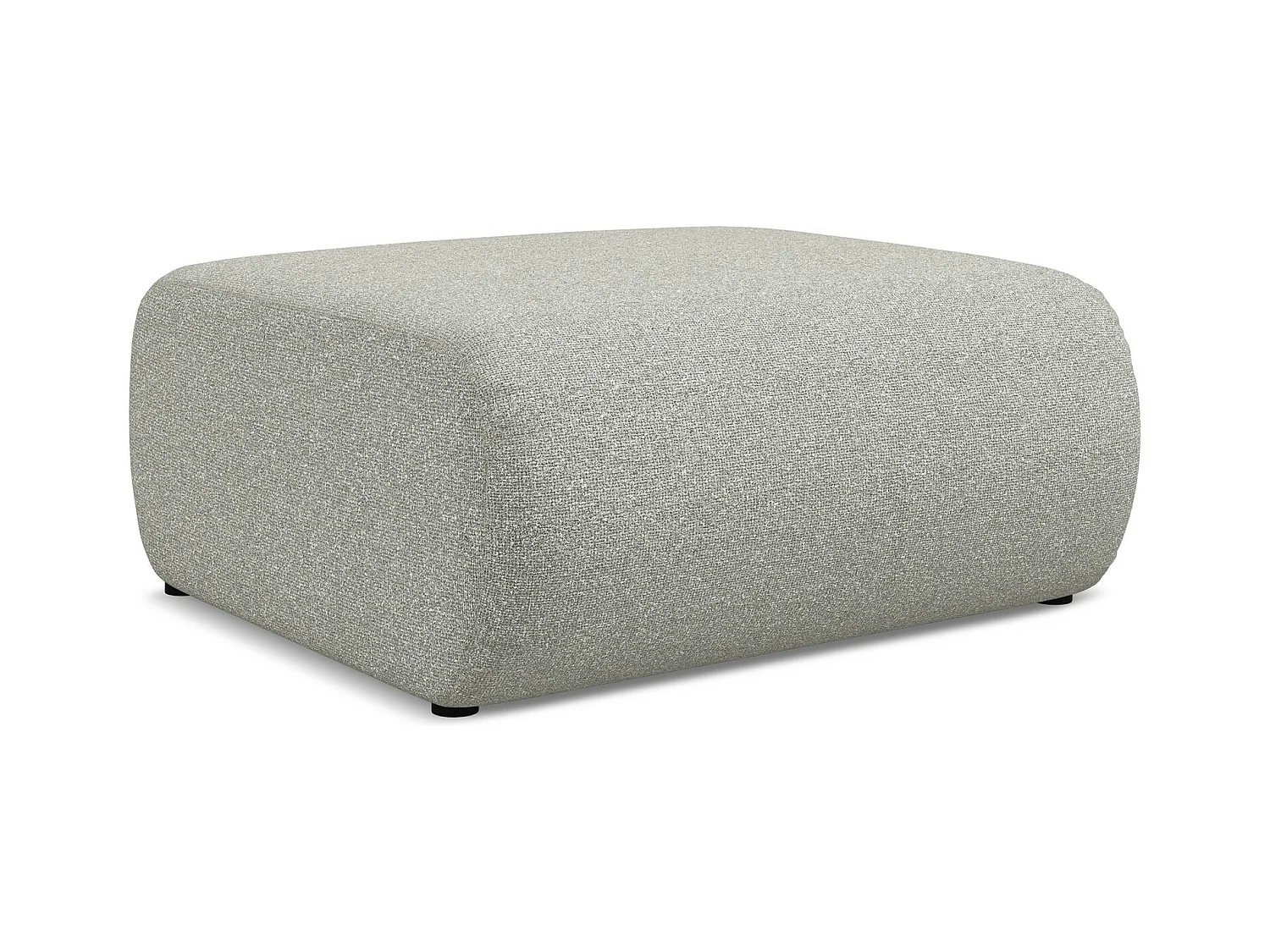 Pouf - Hocker - Strukturstoff - Hellgrau - EKAHI