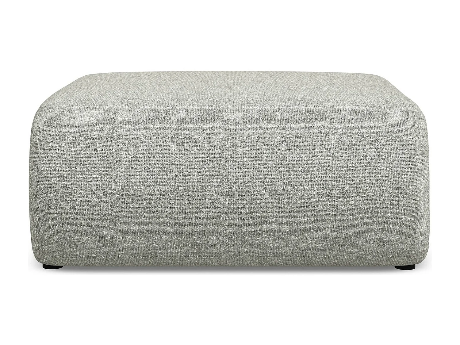 Pouf en tissu texturé - gris clair - EKAHI