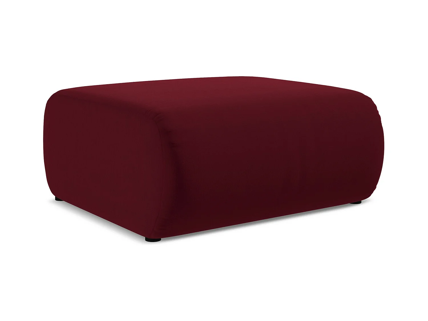 Pouf en velours - bourgogne - EKAHI