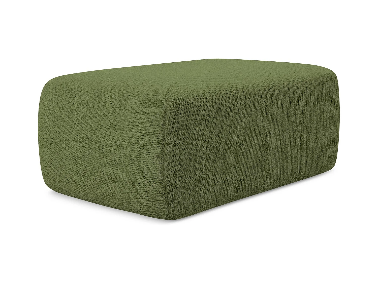 Pouf - Hocker - Chenille - Flaschengrün - NANEA