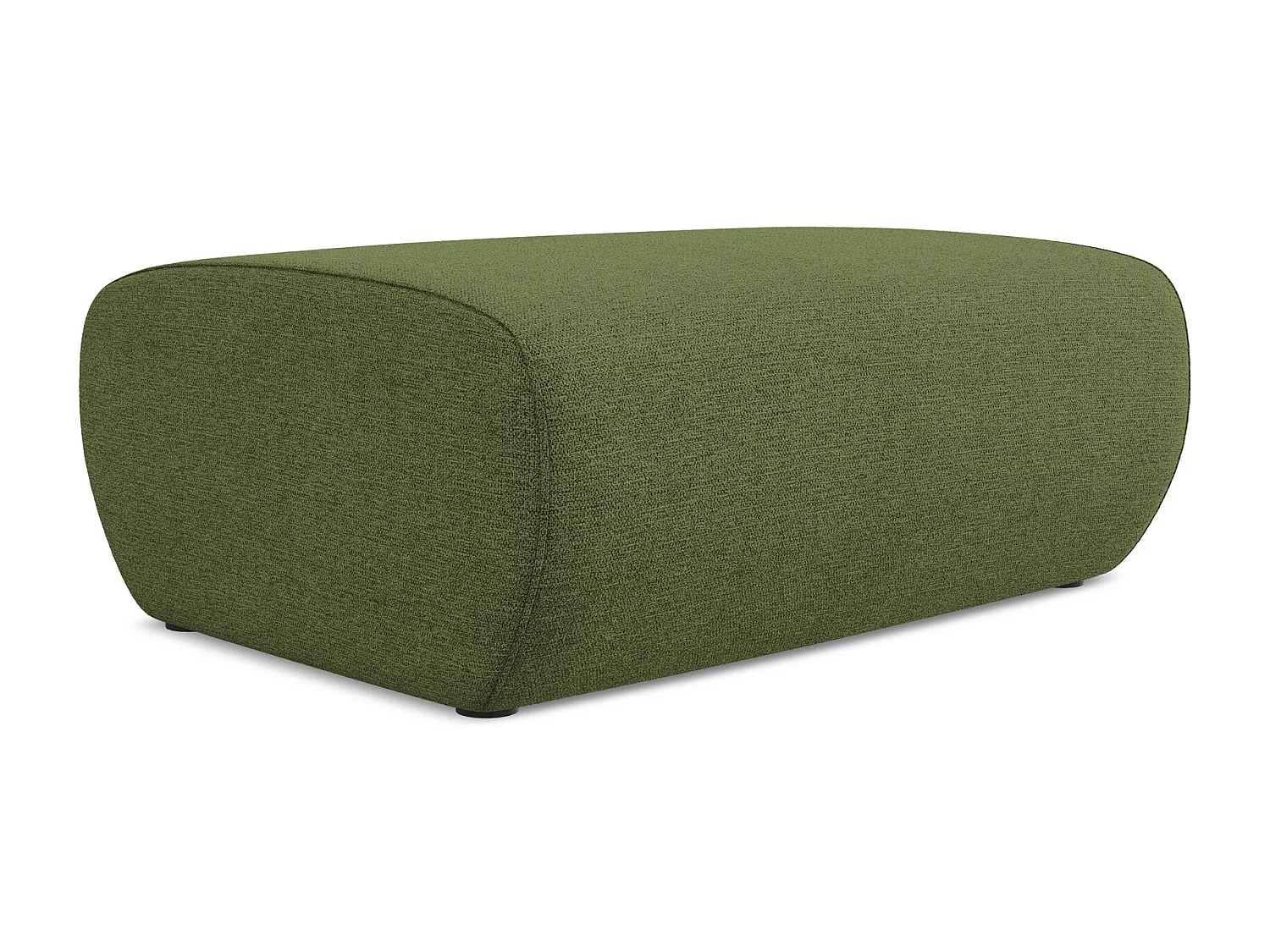 Pouf - Hocker - Chenille - Flaschengrün - NANEA