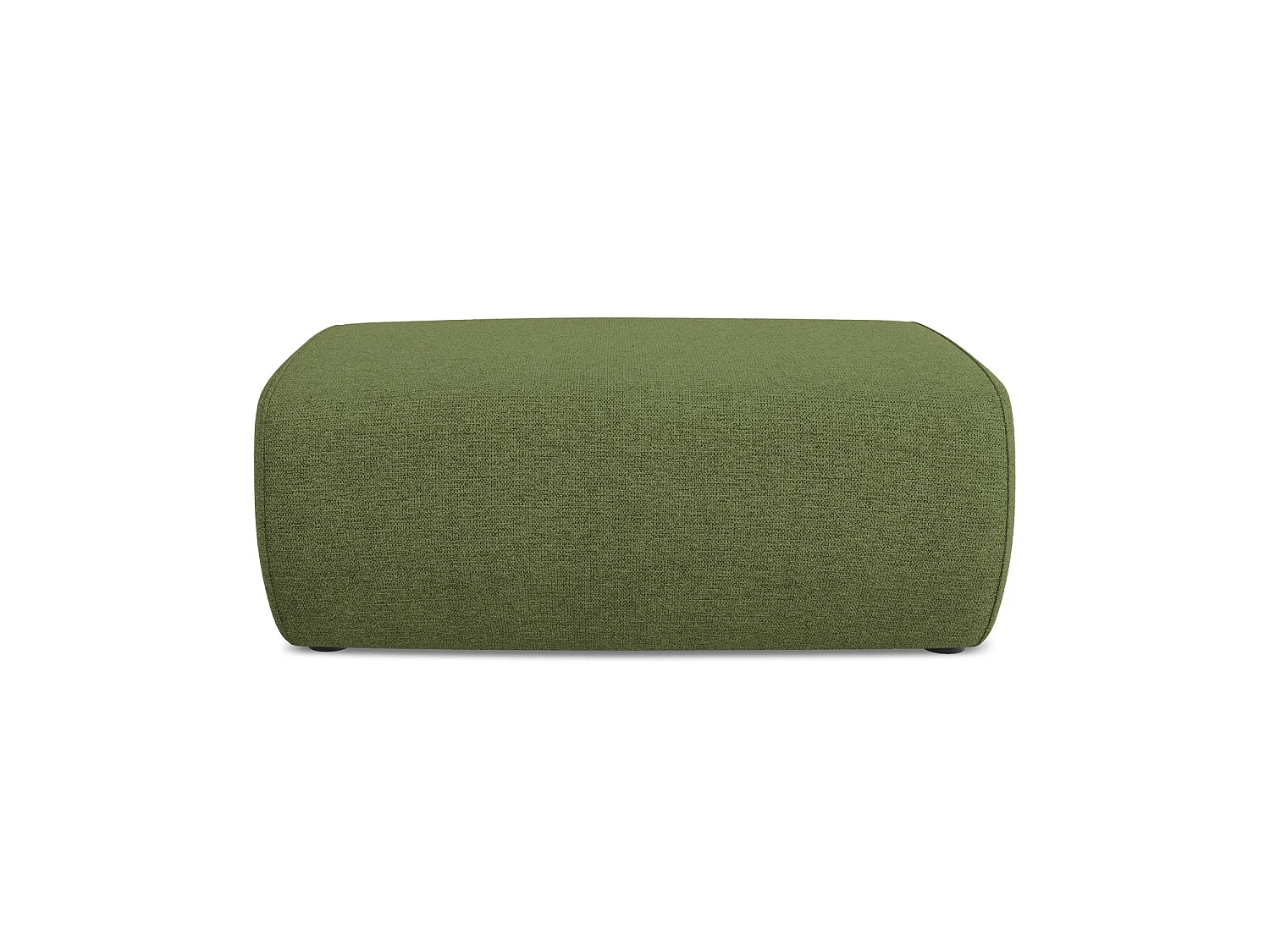 Poef van flessengroen chenille stof - PALERMO