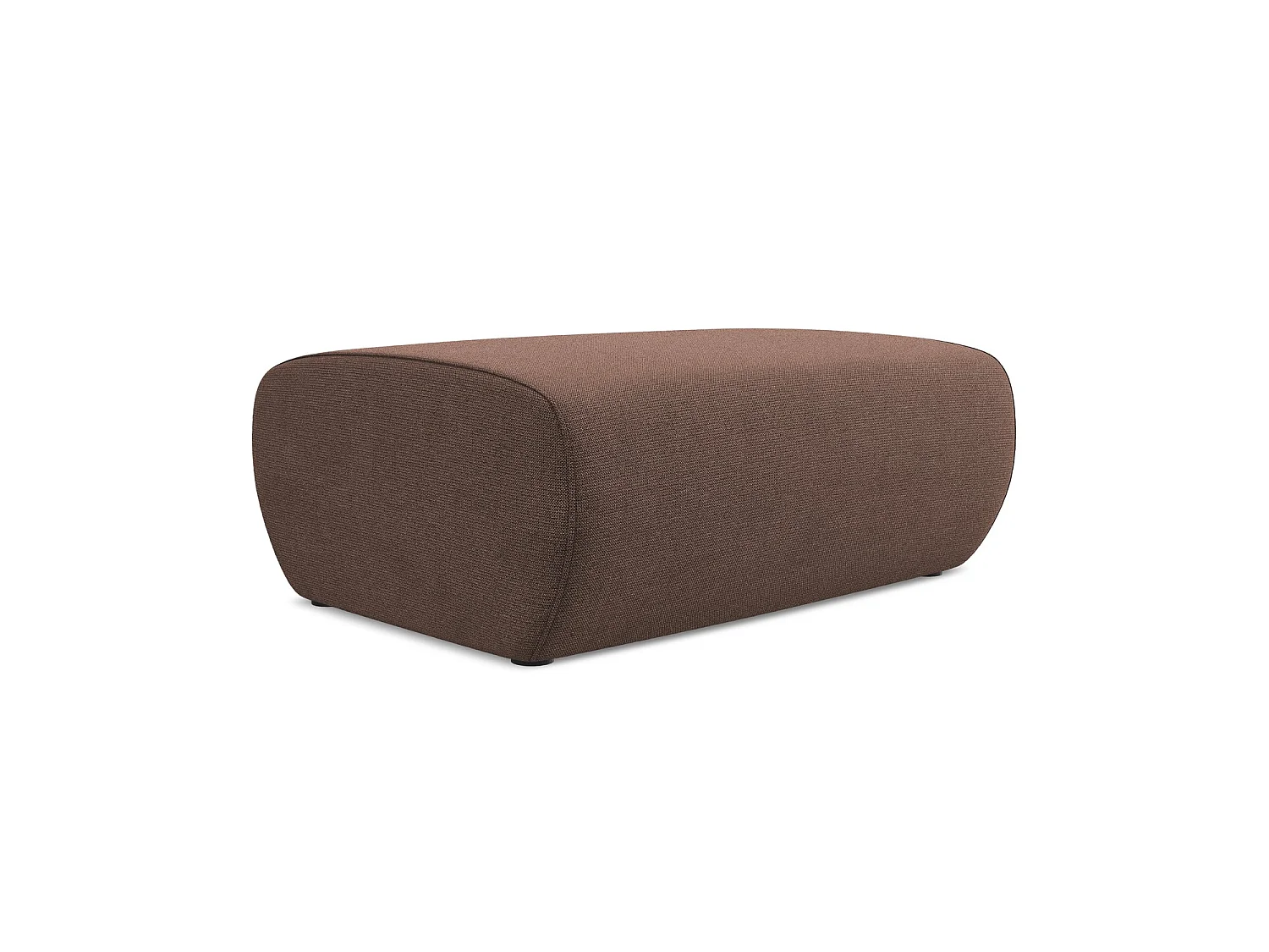 Pouf en tissu texturé - rose poudré - PALERMO