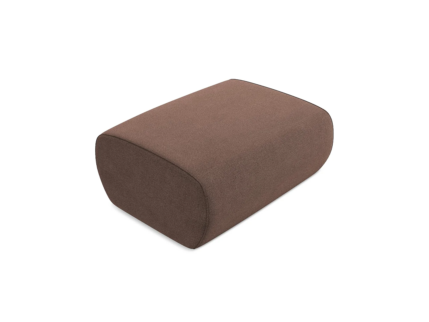 Pouf en tissu texturé - rose poudré - PALERMO