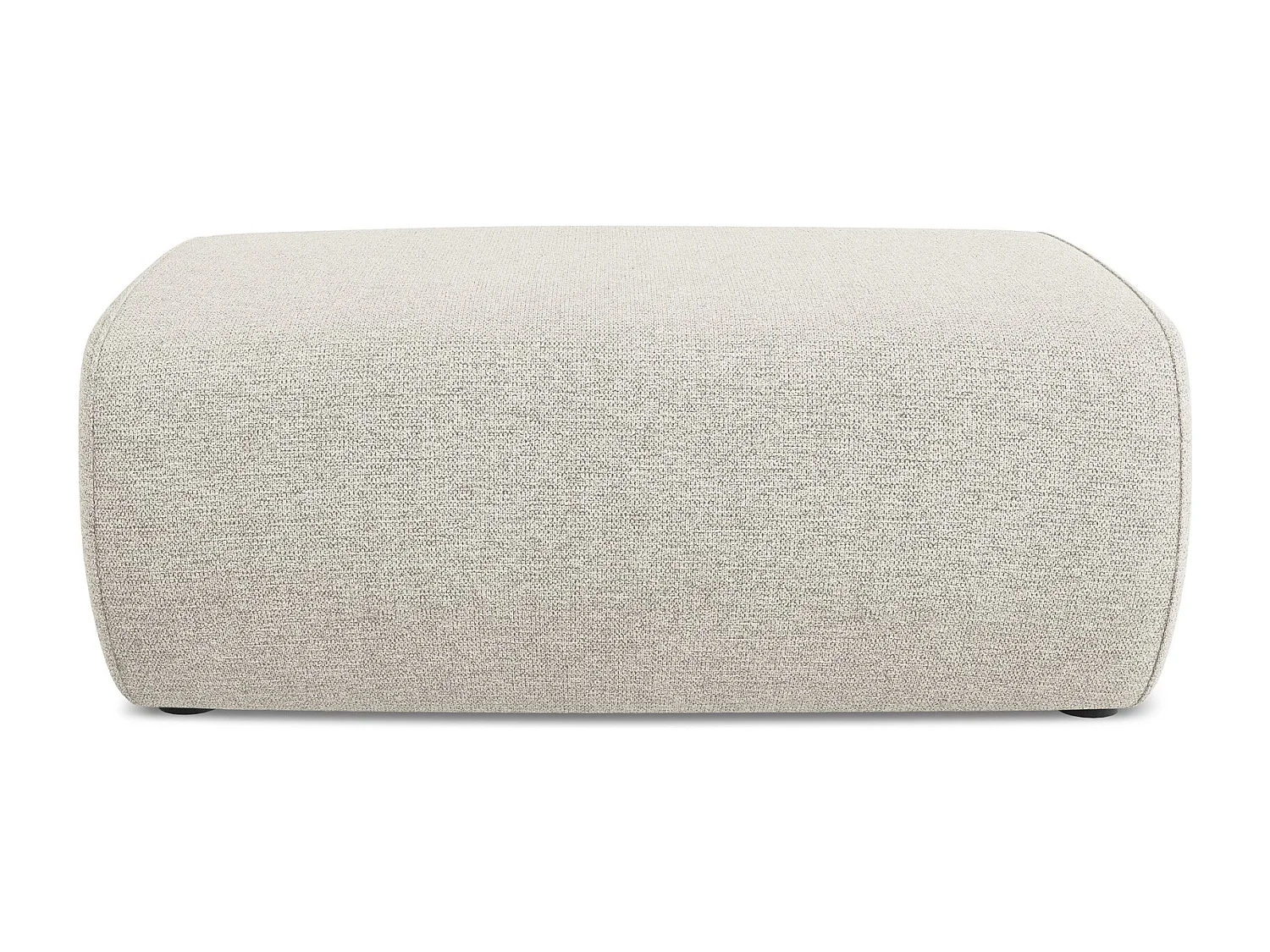 Pouf - Hocker - Chenille - Silber - NANEA