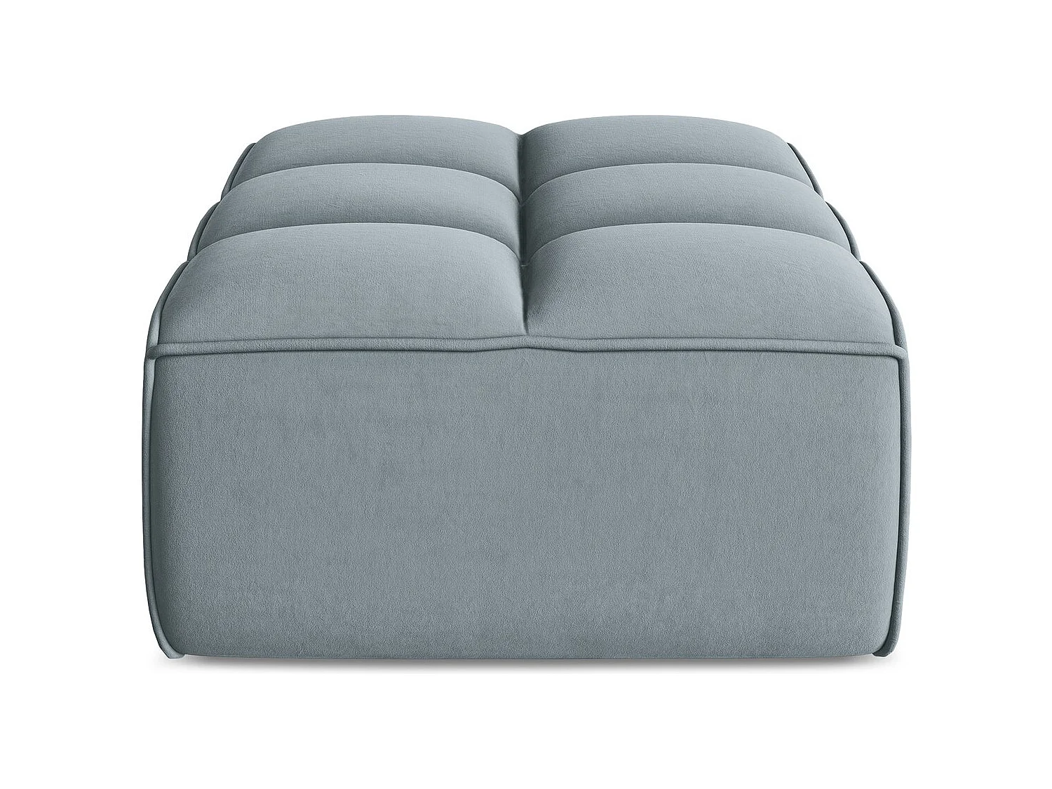 Pouf - Hocker - Samt - Hellblau - KALAI