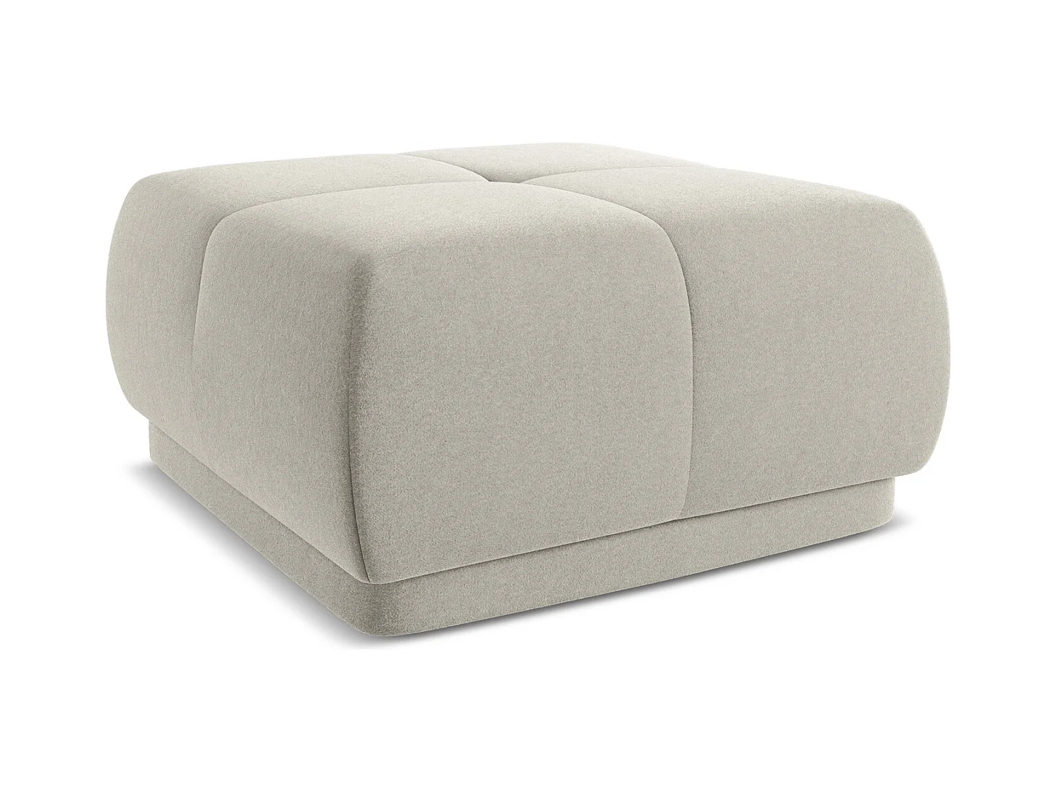Pouf en velours - perle - HOKU