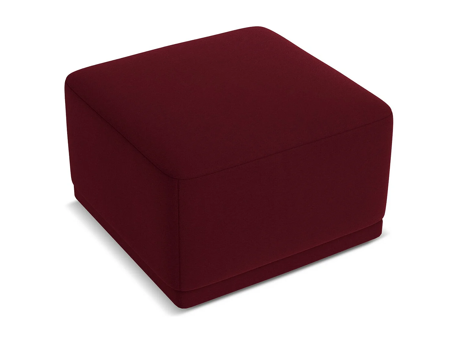 Pouf - Hocker - Samt - Burgund - KAILA