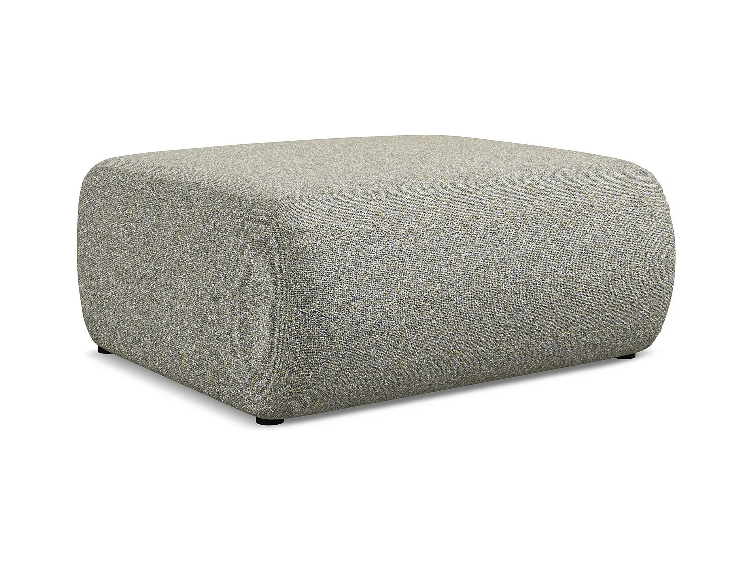 Pouf en tissu texturé - beige foncé - EKAHI