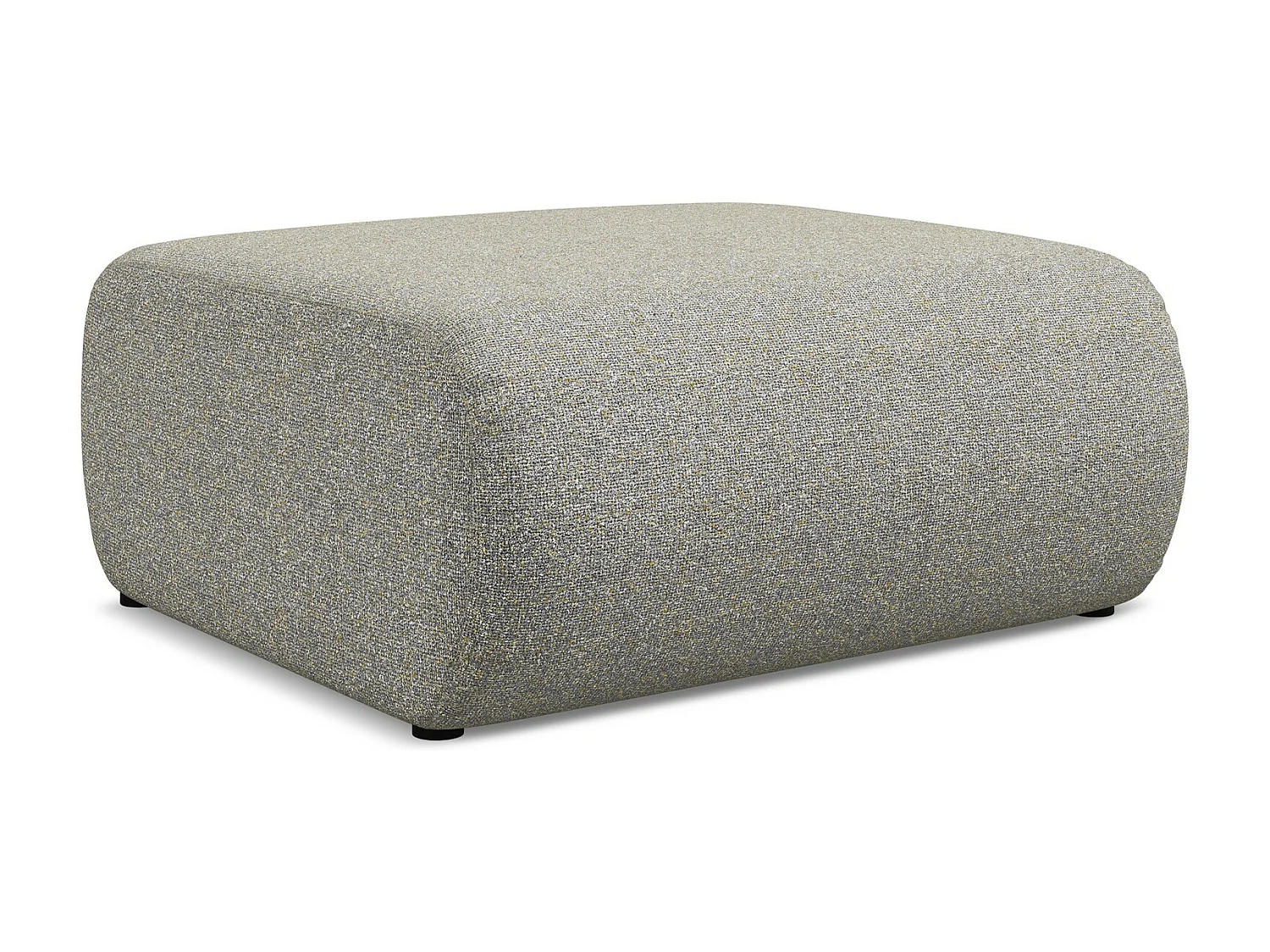 Pufa - z tkaniny strukturalnej - ciemny beż - EKAHI