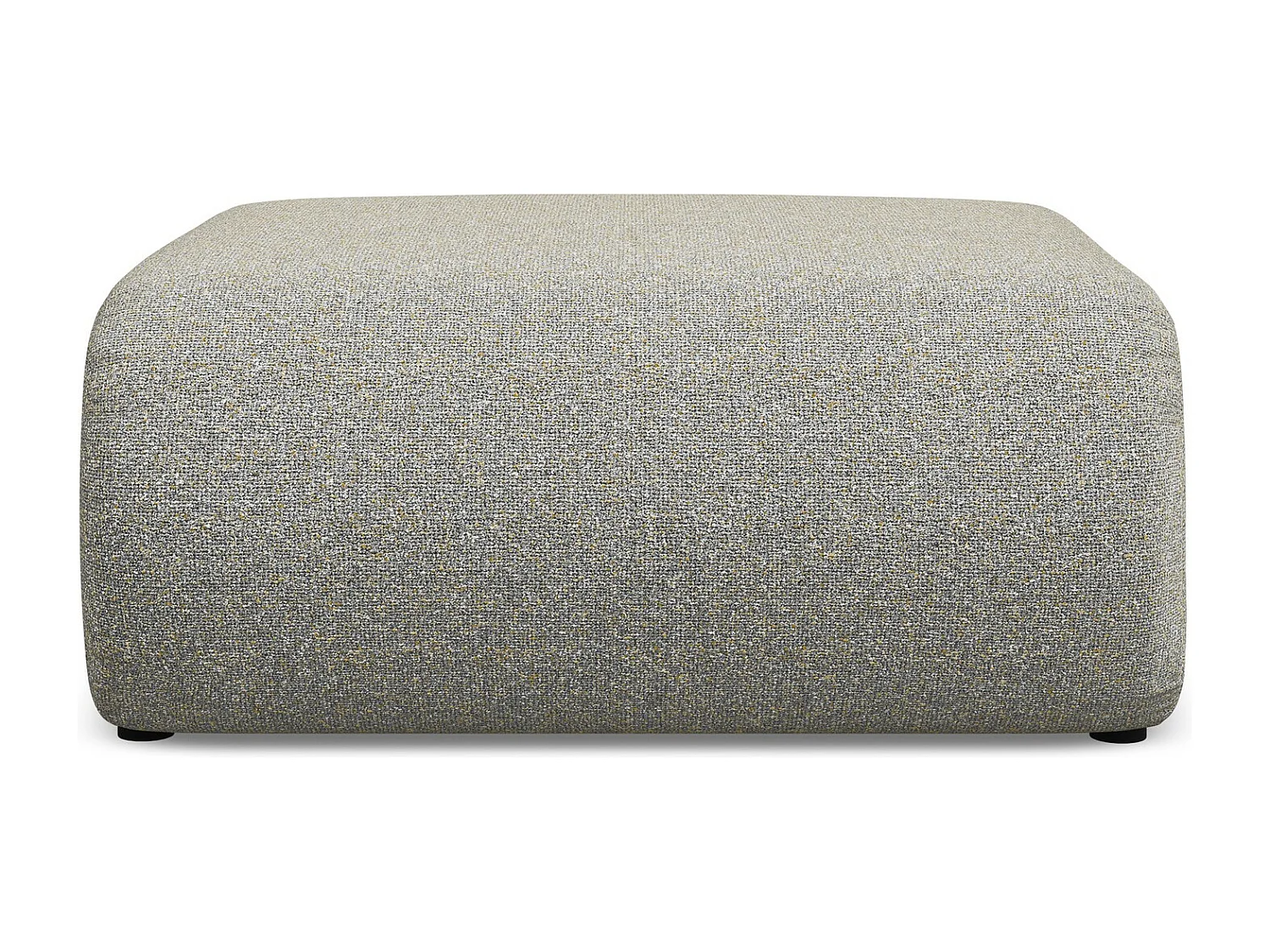 Pufa - z tkaniny strukturalnej - ciemny beż - EKAHI