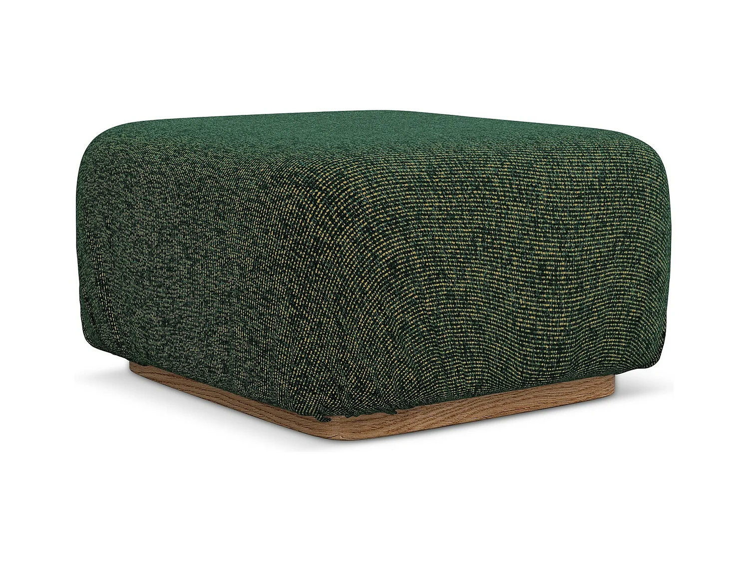 Pouf en tissu texturé - vert - AILANI