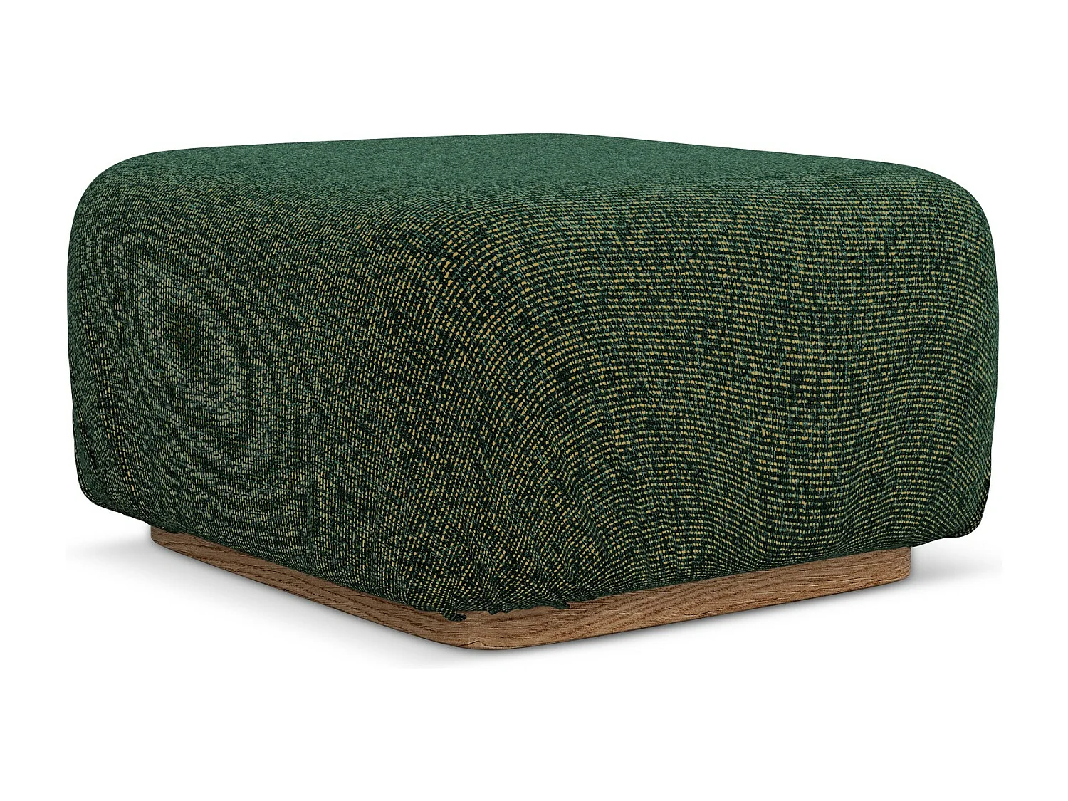 Pouf en tissu texturé - vert - AILANI