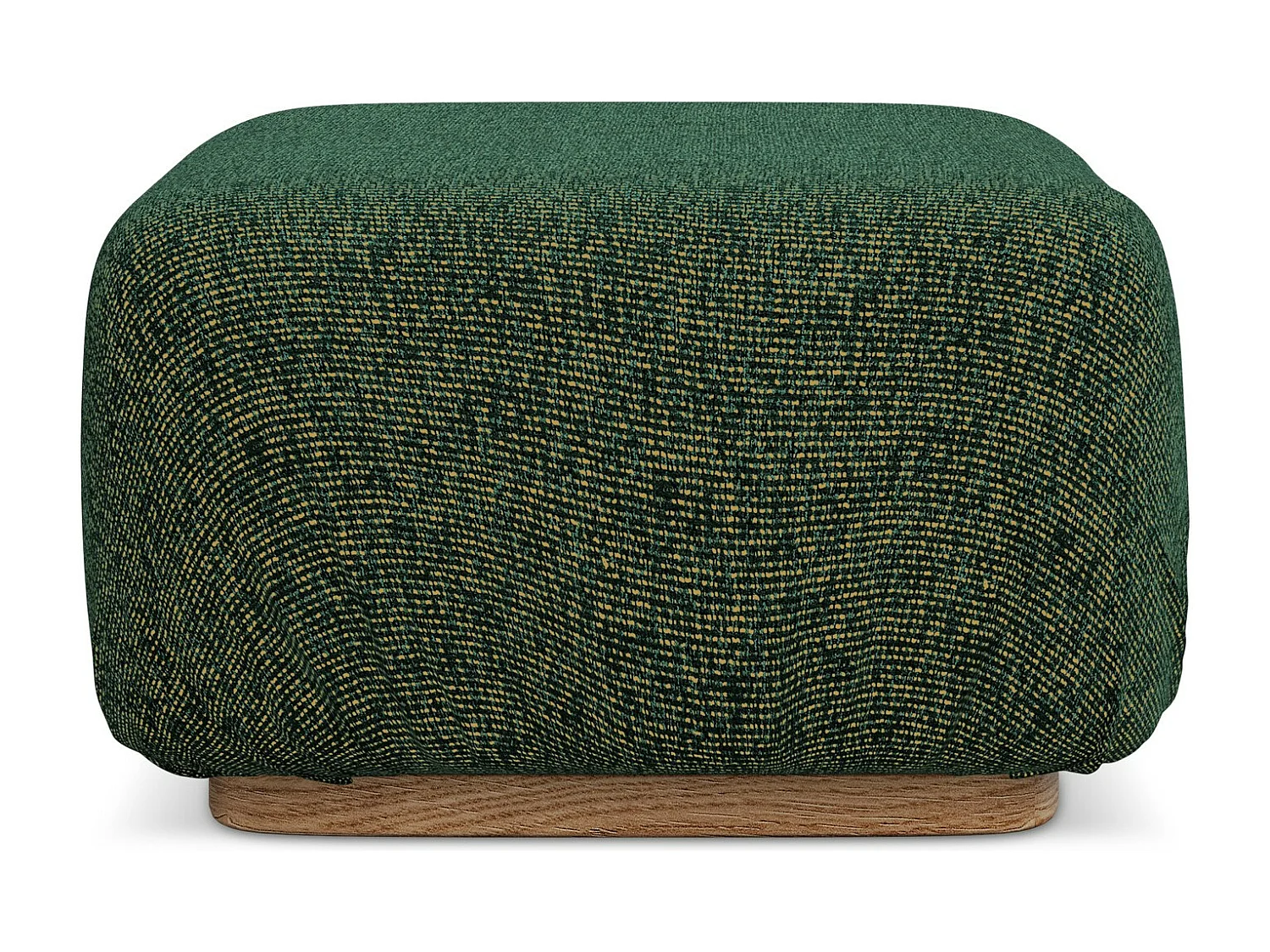 Pouf en tissu texturé - vert - AILANI