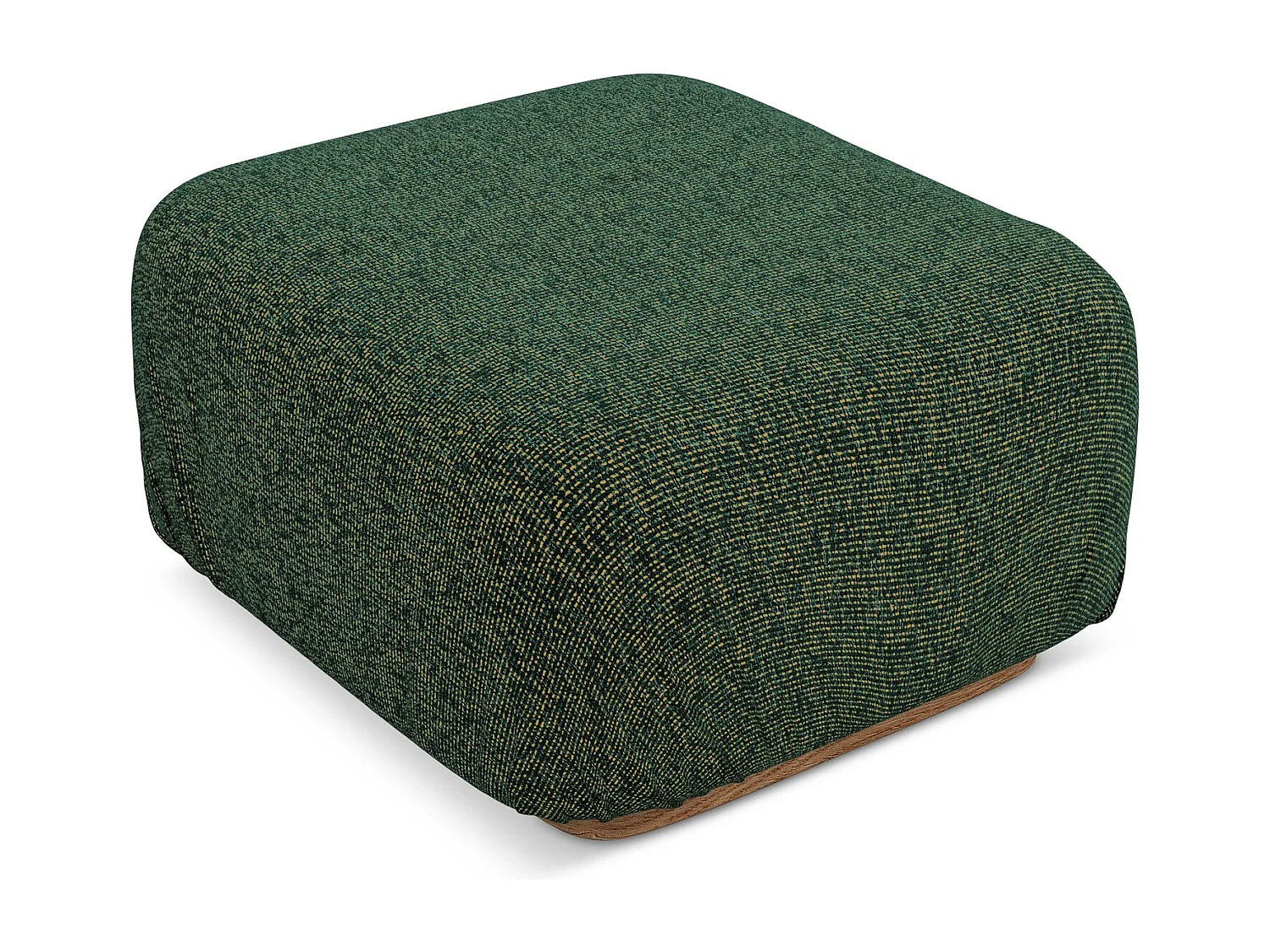 Pouf en tissu texturé - vert - AILANI