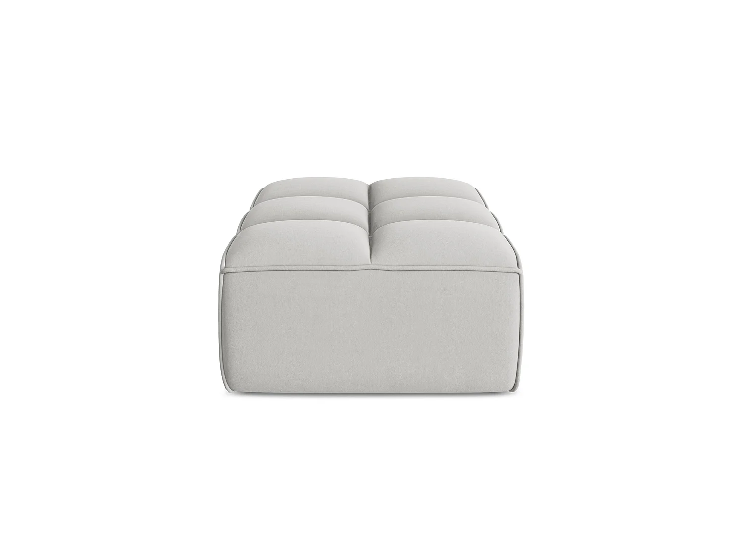 Pouf en velours - argent - BELLUNO