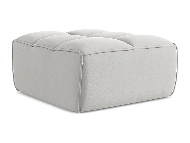 Pouf en velours - argent - KALAI