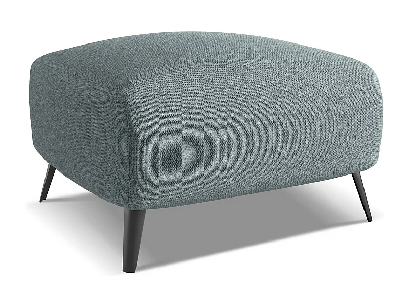 Pouf en tissu chenille - jeans - MALIE