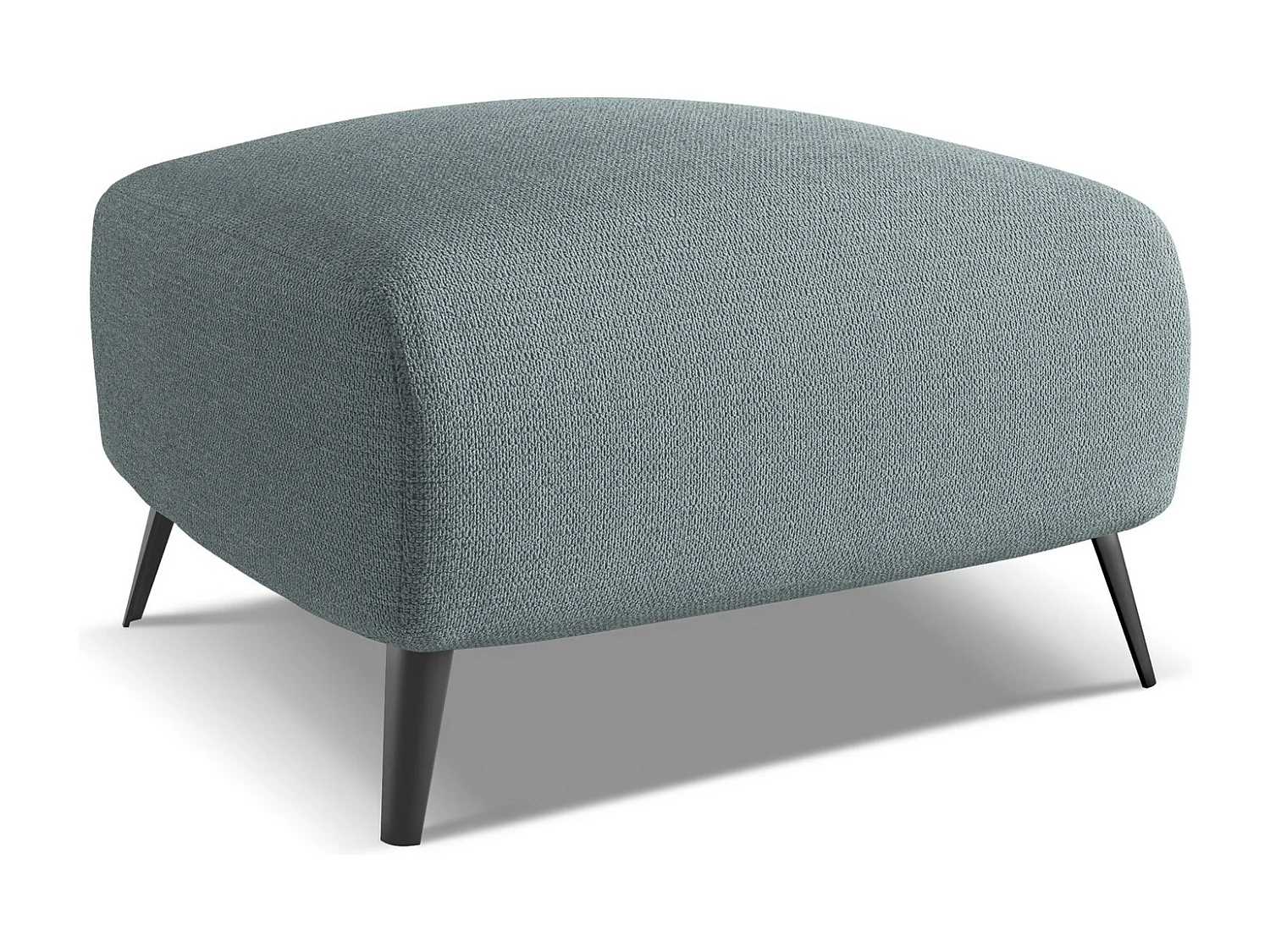 Pouf en tissu chenille - jeans - MALIE