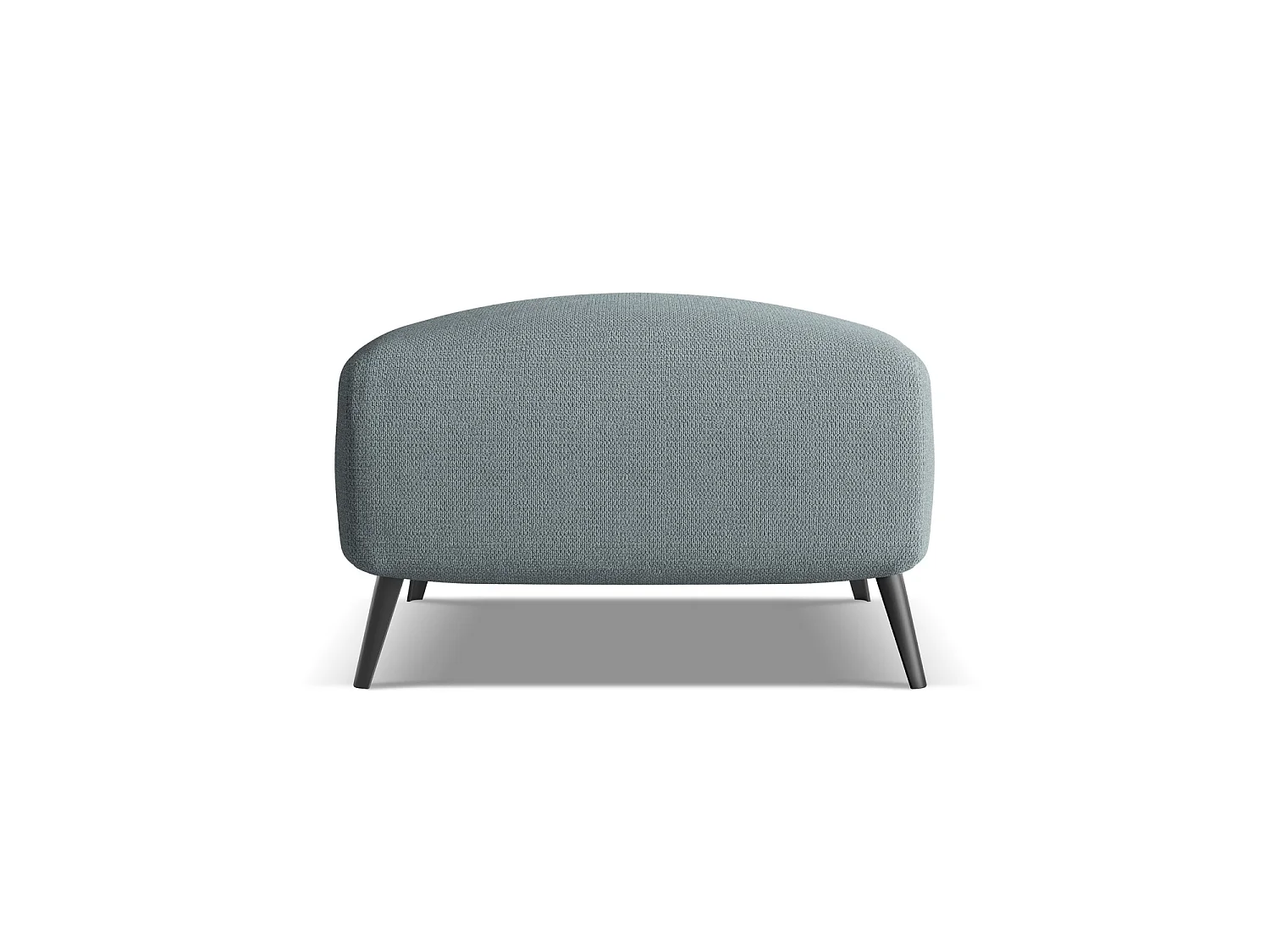 Pouf en tissu chenille - jeans - GENOVA