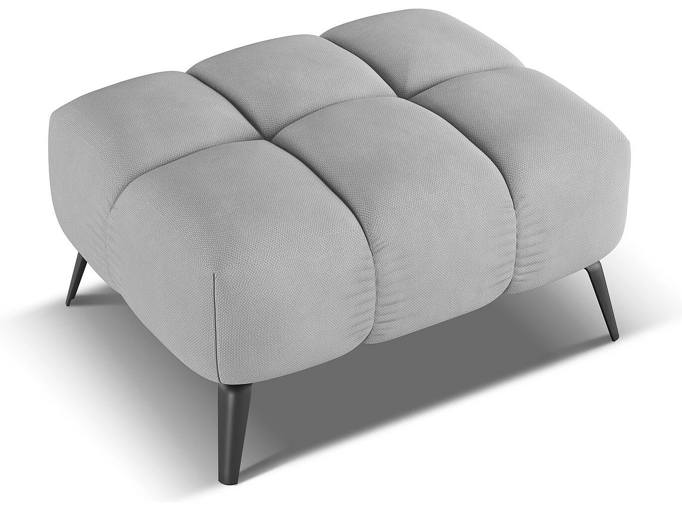 Puff em tecido chenille cinza claro - NALU