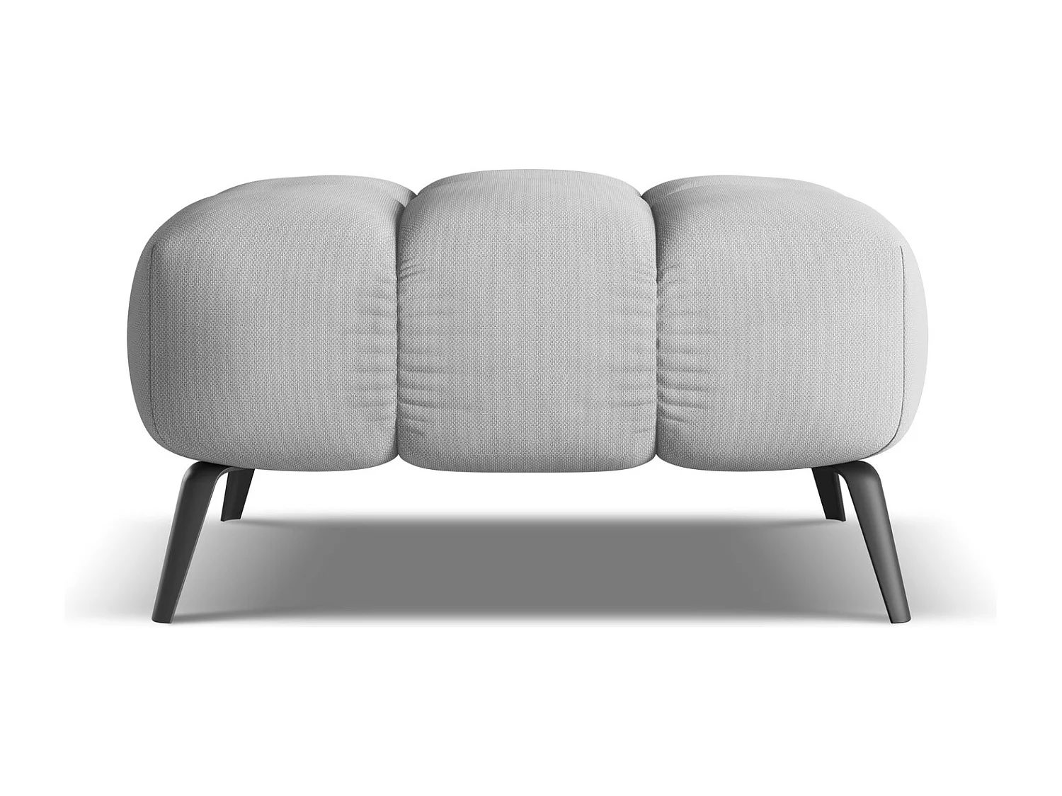 Puff em tecido chenille cinza claro - NALU