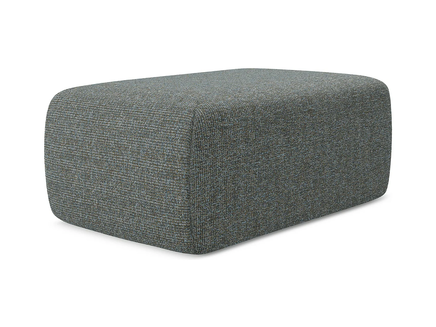 Pouf en tissu texturé - acier - KAPUA